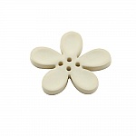Fleur Orchidée résine 4 trous 30 x 3 mm Beige 02