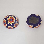 Cabochon pâte polymère 20 mm Fleur Violet N°04