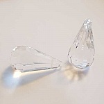 Perle acrylique Diamant transparent 51 x 26 mm Goutte