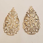 Breloque Fleur Métal N°172 Argent