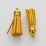 Pompon suédine uni 38 mm N°09 01 Jaune