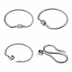 Bracelet Acier Inoxydable N°06 Argent Fermoir Clip 21 cm