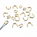 4 Fermoirs Forme Arc en 316 Acier Inoxydable Doré 5 mm x 5 mm N°02