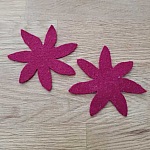 Jolie petite fleur en Feutrine 80 mm N°04-01 x 2 pièces