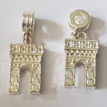 Arc de Triomphe silver plated charm