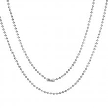 Necklace N°01 ball chain 304 stainless steel of 60 cm - 3mm