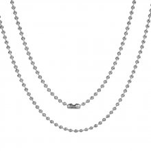 Necklace N°02 ball chain 304 stainless steel of 60 cm -2mm