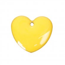 10 silver sequins enamelled double face heart N°04