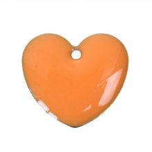 10 silver sequins enamelled double face heart N°05