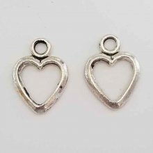 Heart charms N°09 x 4