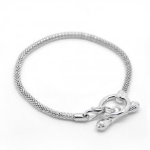 European Toggle Bracelet 19cm Silver