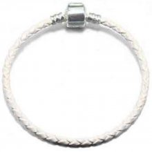 European bracelet braided Clip Uni 02 FROM 15 TO 23 CM White