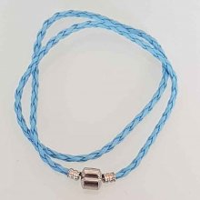 European bracelet 2 turns braided Clip Uni 03 20cm