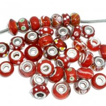 Pearl N°0000 Lot of 100 Red mix