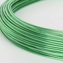 Aluminium wire 1 mm Light Green 10 meters roll.