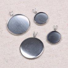 1 x 20 mm stainless steel cabochon holder N°06
