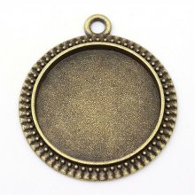 20 x 20mm Bronze cabochon holders, cabochon pendants 34AB