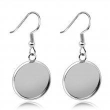 20 earring cabochon holders 12 mm N°06 Aged Silver
