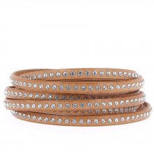 Natural Leather 06 mm Swarovski Strass per 20 cm