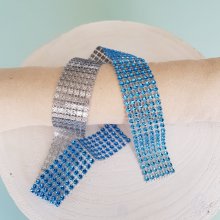 Strass Ribbon N°04 Blue Turquoise by 0.50 cm.