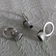 Zamak hook clasp for leather Round 05 mm