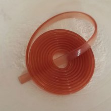 1 meter Flat Pvc cord 5.8 x 1.9 mm Old Pink Translucent