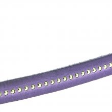 Leather Ball Purple 10 mm with nickel free ball chain per 20 cm