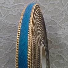 Flat Blue Calf Leather 10 mm by 20 cm skin and chain