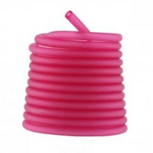 1 meter Pvc Hollow cord 6,5 mm Fushia Medium