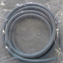 1 meter Pvc Hollow Cord 4 mm Dark Grey Pastel