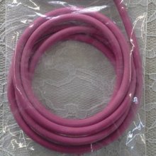1 meter Pvc Hollow cord 4 mm Pastel Red