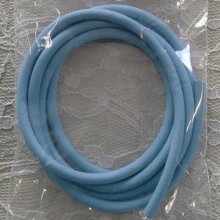 1 meter Pvc Hollow cord 4 mm Turquoise Pastel