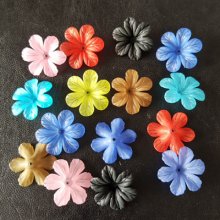 15 Assorted Lucite Marshmallow Flowers