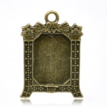 1 rectangular cabochon holder N°02 Bronze