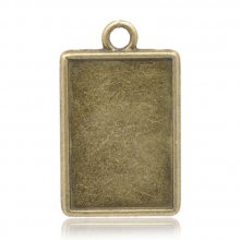1 rectangular cabochon holder N°04 Bronze
