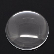 Cabochon Round 30 mm glass Loupe transparent N°13