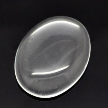 Oval Cabochon 30 x 40 mm in transparent burr glass N°21