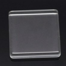 Cabochon Square 25 x 25 mm in glass Tile transparent No. 29