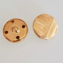 Gold Button N°01 of 23 mm Round