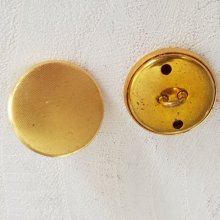 Gold Button N°03 of 18 mm Round