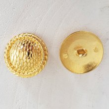 23 mm Round Gold Button N°04
