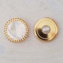 Gold Button N°05 of 28 mm Round