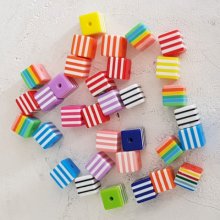 Lot of 33 assorted beads 8 x 8 mm