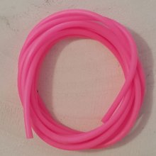 1 meter of hollow pvc cord of 2 mm Pink.