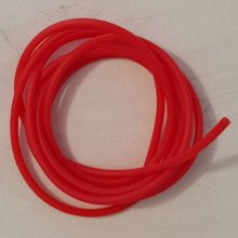 1 meter of hollow pvc cord of 2 mm Red.