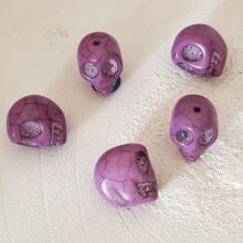 Lot 08 Howlite Tinted Skulls 18 mm