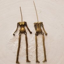 Doll body in metal color Bronze 9 cm
