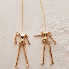Doll's body in metal color Gold 9 cm