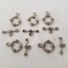 Round Silver Toggle Clasp N°03