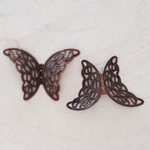 Copper butterfly filigree stamp N°04